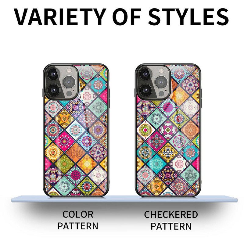 Cover iPhone 13 Pro Supporto Magnetico Patchwork