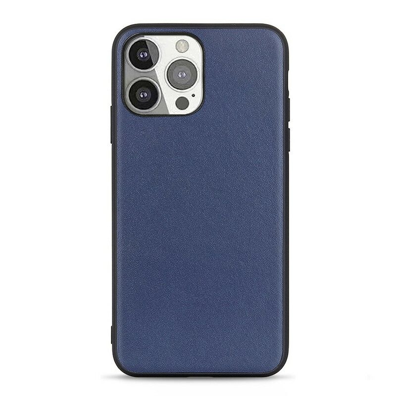 Cover iPhone 13 Pro Vera Pelle Di Litchi