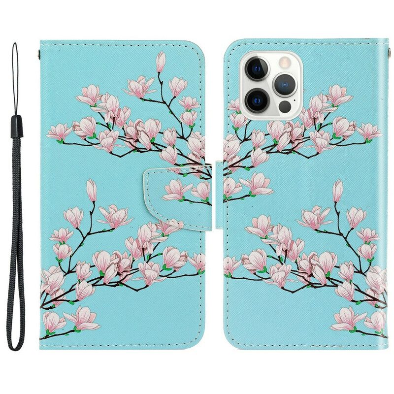 Custodia in pelle iPhone 13 Pro Arbusto Strappy