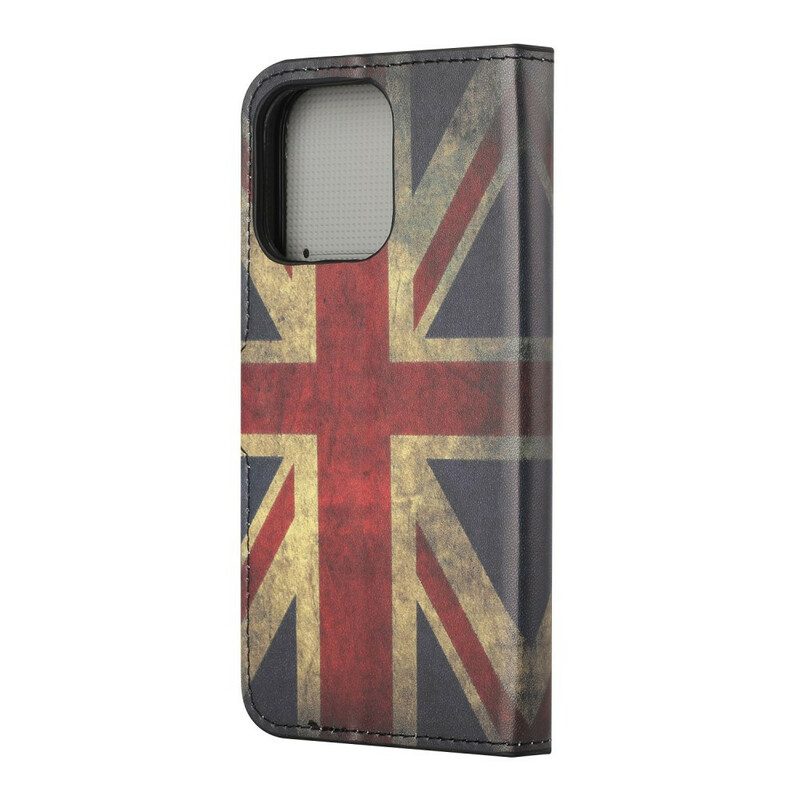 Custodia in pelle iPhone 13 Pro Bandiera Dell'inghilterra
