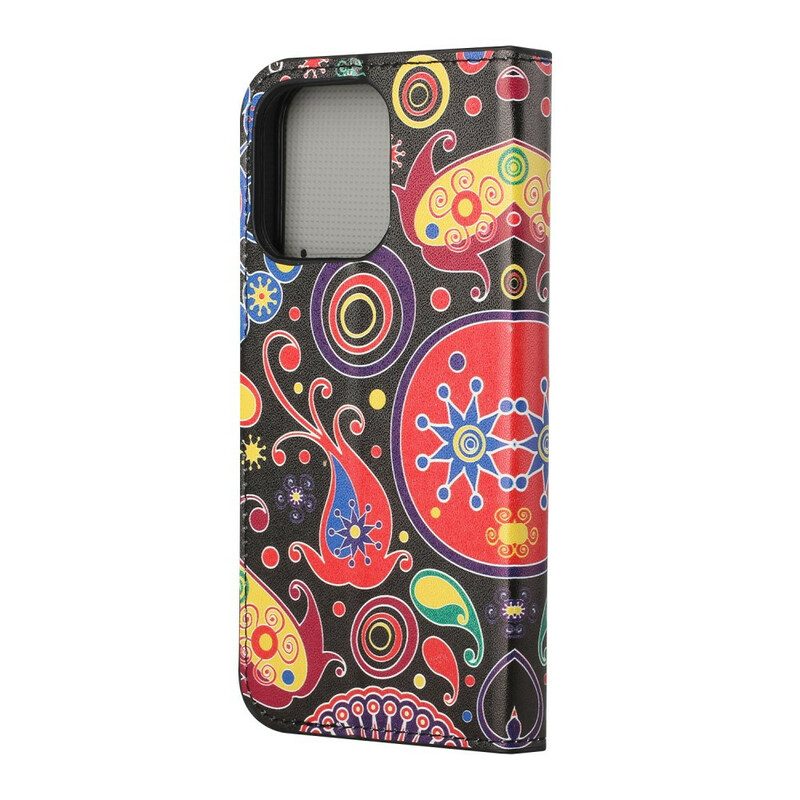 Custodia in pelle iPhone 13 Pro Disegno Della Galassia