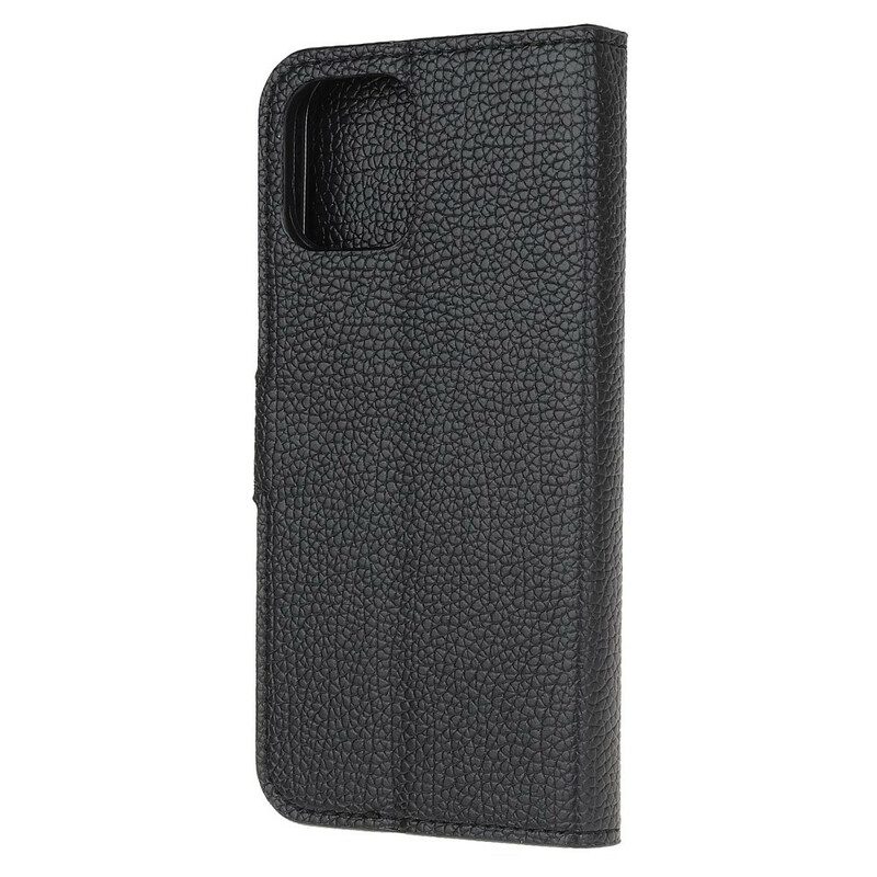 Custodia in pelle iPhone 13 Pro Effetto Pelle Grana Litchi