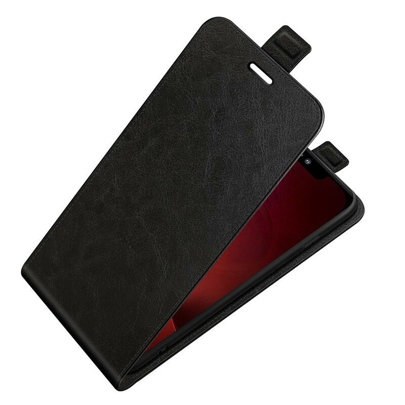 Custodia in pelle iPhone 13 Pro Folio Cover Ribalta Verticale Effetto Pelle