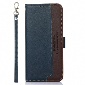 Custodia in pelle iPhone 13 Pro Lychee Style Rfid Khazneh