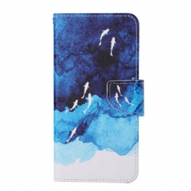 Custodia in pelle iPhone 13 Pro Mare Con Perizoma