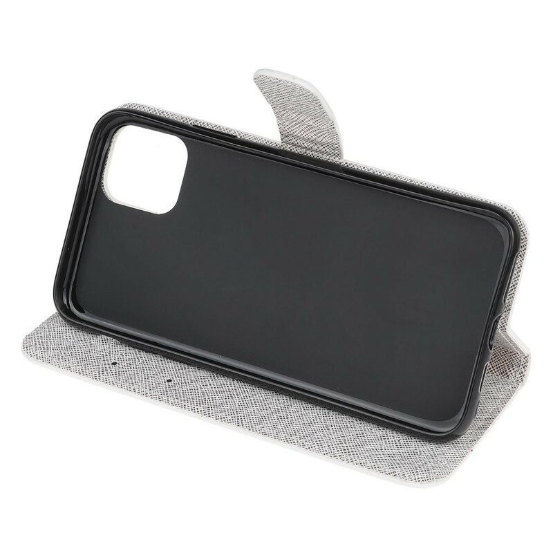 Custodia in pelle iPhone 13 Pro Piuma Con Cordino