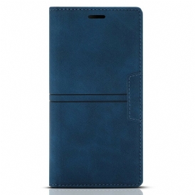 Folio Cover iPhone 13 Pro Custodia in pelle Chiusura Magnetica Con Cuciture In Pelle Stile