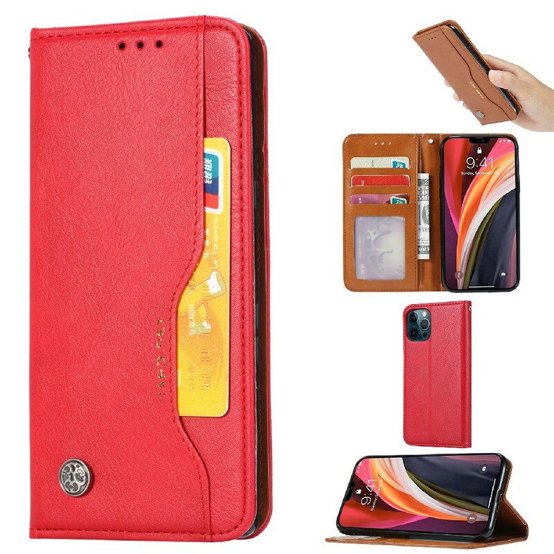 Folio Cover iPhone 13 Pro Custodia in pelle Portacarte In Ecopelle