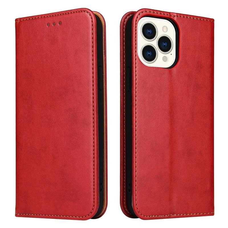 Folio Cover iPhone 13 Pro Custodia in pelle Sobrietà In Similpelle