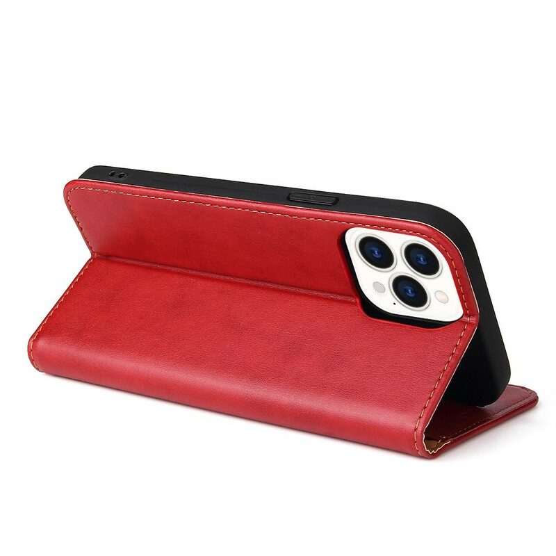 Folio Cover iPhone 13 Pro Custodia in pelle Sobrietà In Similpelle