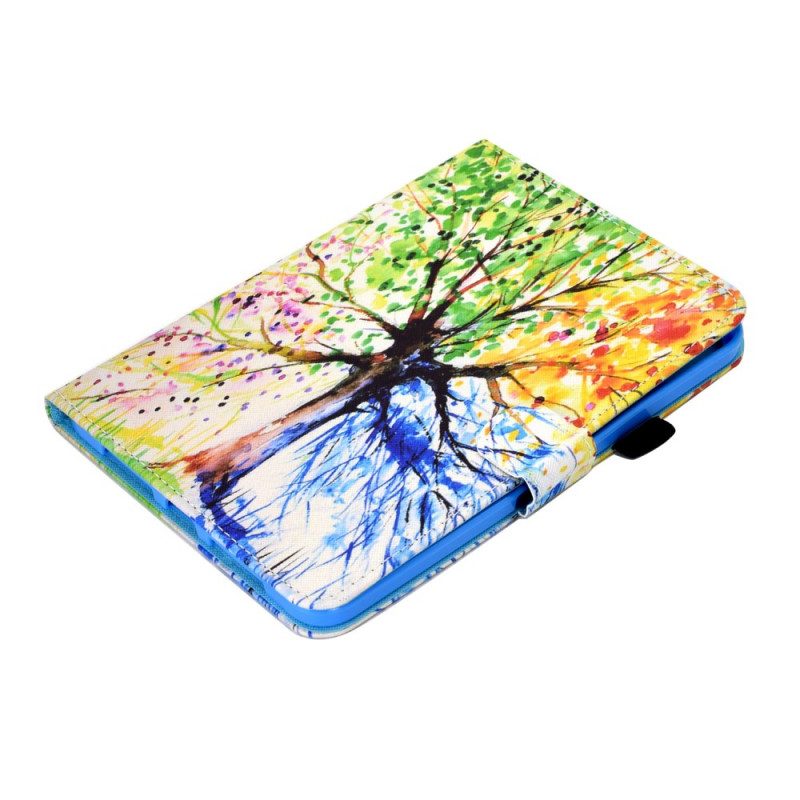 Custodia in pelle iPad Mini 6 (2021) Albero Dell'acquerello