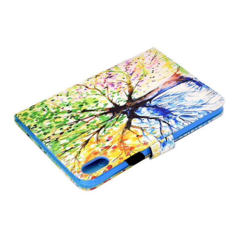 Custodia in pelle iPad Mini 6 (2021) Albero Dell'acquerello