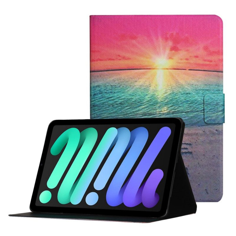 Custodia in pelle iPad Mini 6 (2021) Amore Al Tramonto