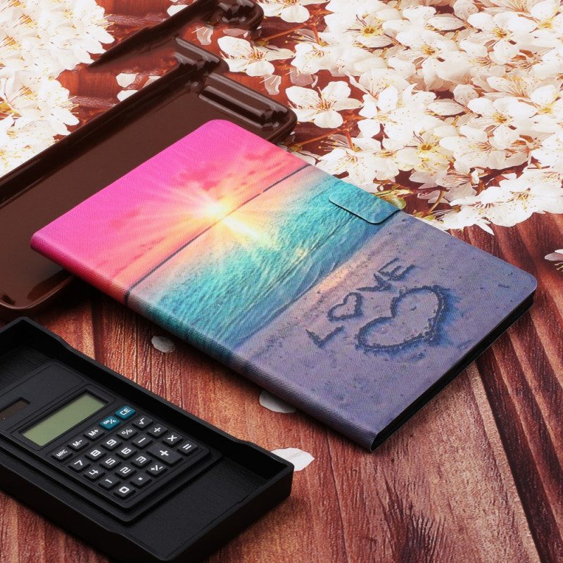 Custodia in pelle iPad Mini 6 (2021) Amore Al Tramonto