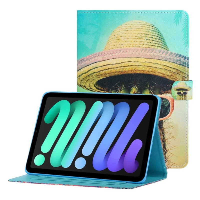 Custodia in pelle iPad Mini 6 (2021) Cactus Rilassati