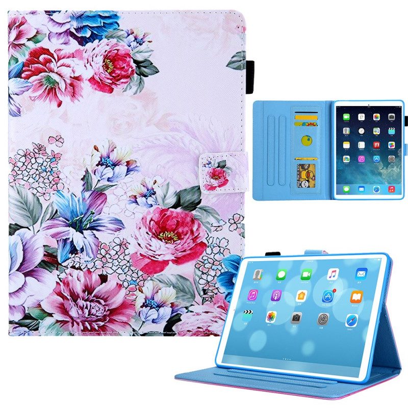 Custodia in pelle iPad Mini 6 (2021) Disegno Floreale