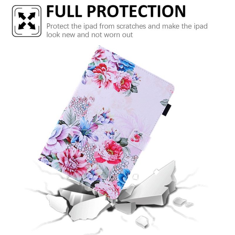 Custodia in pelle iPad Mini 6 (2021) Disegno Floreale