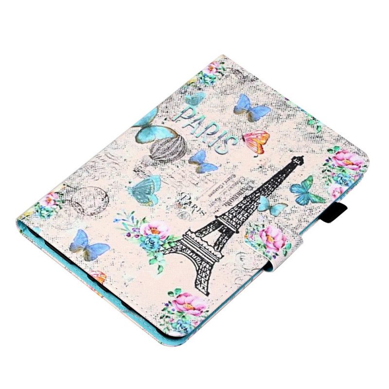 Custodia in pelle iPad Mini 6 (2021) Farfalle Della Torre Eiffel