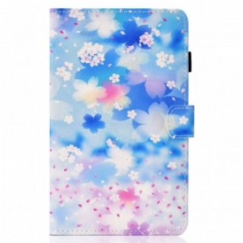 Custodia in pelle iPad Mini 6 (2021) Fiori Dell'acquerello