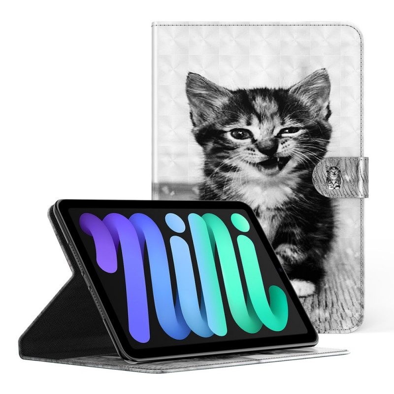 Custodia in pelle iPad Mini 6 (2021) Gattino In Ecopelle