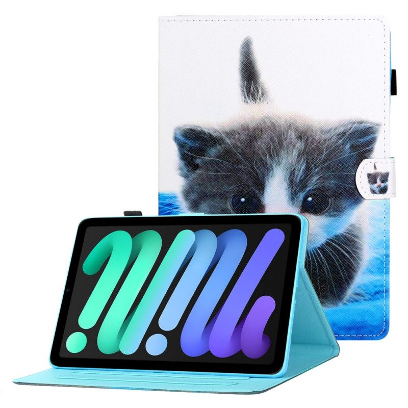 Custodia in pelle iPad Mini 6 (2021) Gatto Emotivo