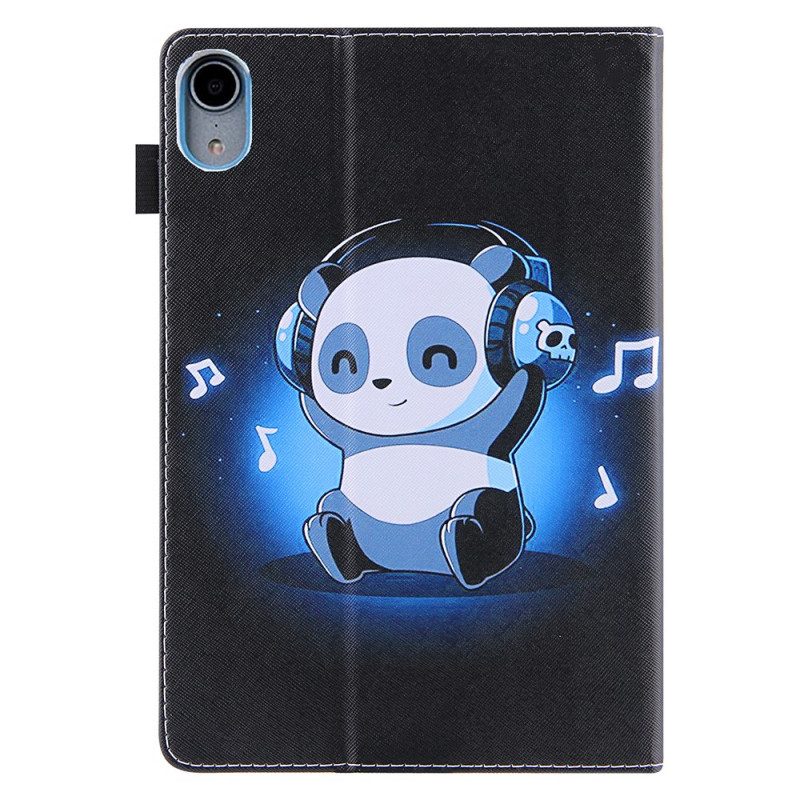 Custodia in pelle iPad Mini 6 (2021) Panda In Cuffia