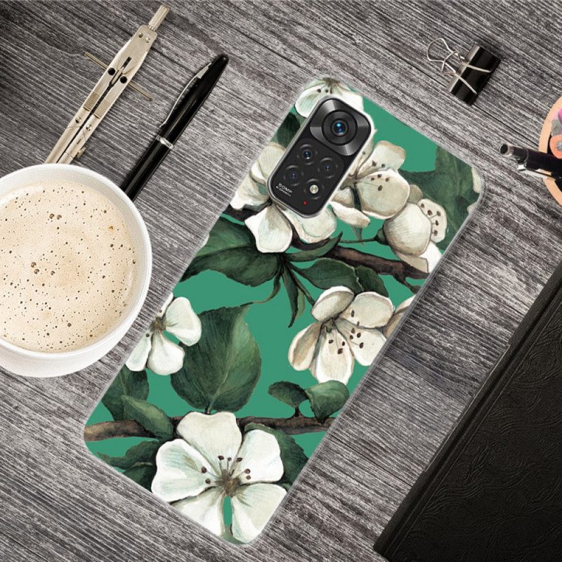 Cover Xiaomi Redmi Note 11 Pro / 11 Pro 5G Fiori Bianchi