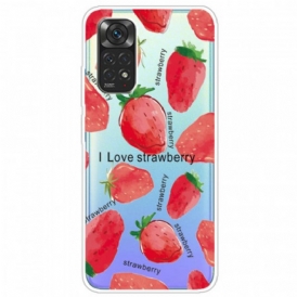 Cover Xiaomi Redmi Note 11 Pro / 11 Pro 5G Fragole / Amo La Fragola