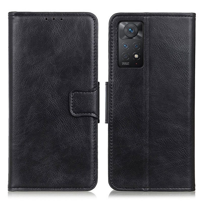 Custodia in pelle Xiaomi Redmi Note 11 Pro / 11 Pro 5G Chiusura Reversibile Effetto Pelle