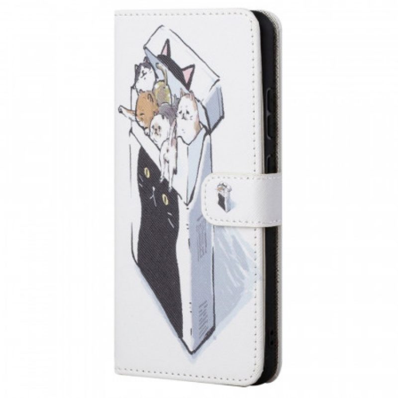 Custodia in pelle Xiaomi Redmi Note 11 Pro / 11 Pro 5G Consegna Gatti Con Perizoma
