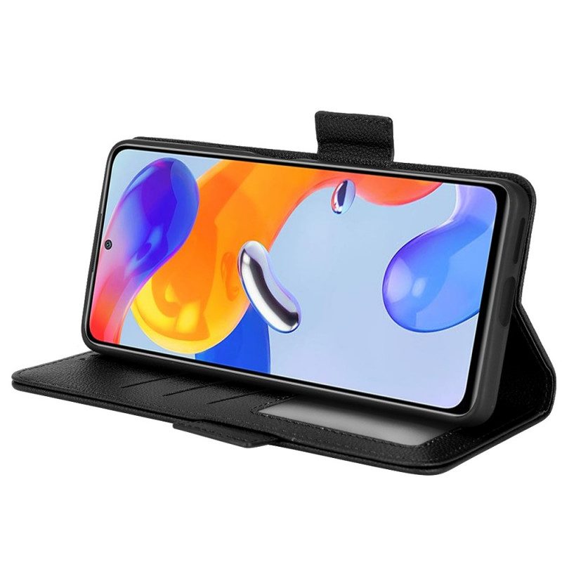 Custodia in pelle Xiaomi Redmi Note 11 Pro / 11 Pro 5G Ecopelle Litchi
