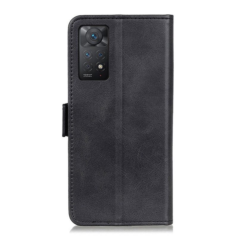 Custodia in pelle Xiaomi Redmi Note 11 Pro / 11 Pro 5G Folio Cover Doppio Lembo