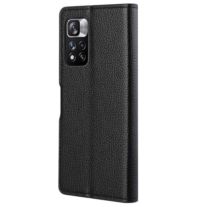 Custodia in pelle Xiaomi Redmi Note 11 Pro / 11 Pro 5G Grano Di Litchi