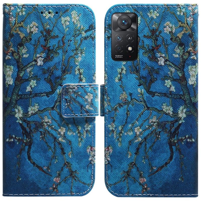 Custodia in pelle Xiaomi Redmi Note 11 Pro / 11 Pro 5G Ramo Di Un Albero In Fiore