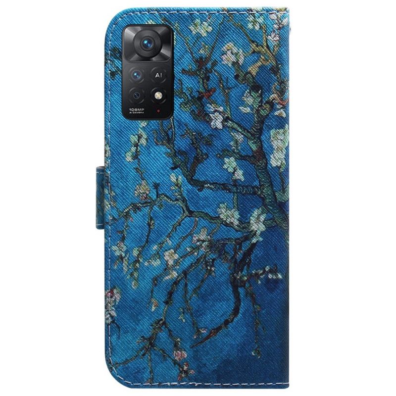 Custodia in pelle Xiaomi Redmi Note 11 Pro / 11 Pro 5G Ramo Di Un Albero In Fiore
