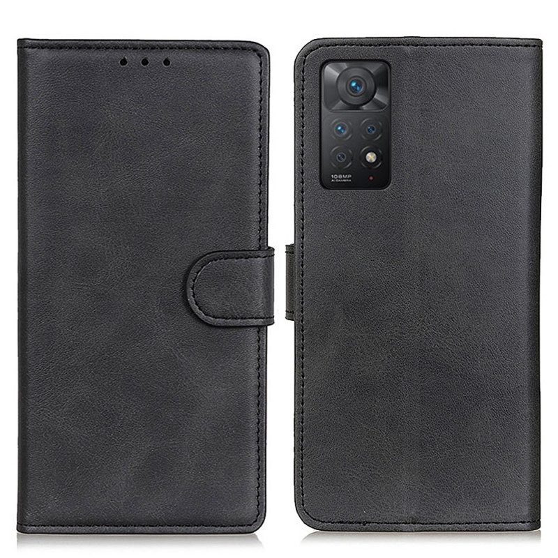 Custodia in pelle Xiaomi Redmi Note 11 Pro / 11 Pro 5G Retro Effetto Pelle Opaca