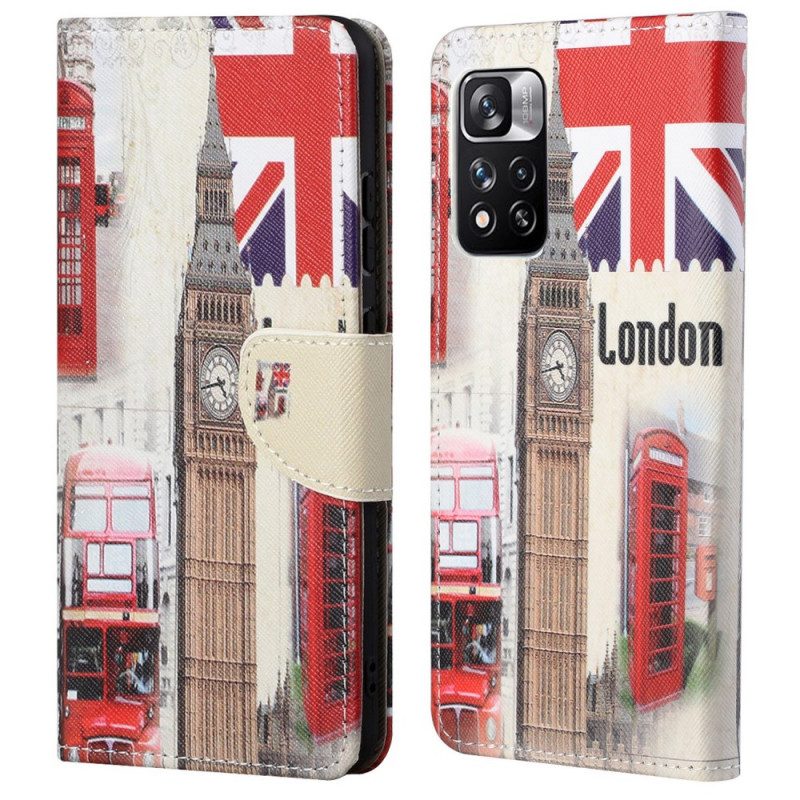 Custodia in pelle Xiaomi Redmi Note 11 Pro / 11 Pro 5G Vita Londinese