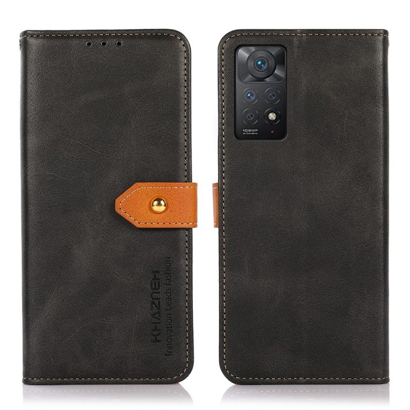 Folio Cover Xiaomi Redmi Note 11 Pro / 11 Pro 5G Con Cinturino Khazneh