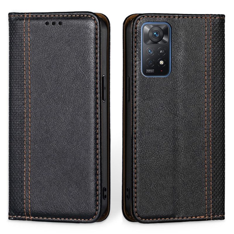 Folio Cover Xiaomi Redmi Note 11 Pro / 11 Pro 5G Custodia in pelle Effetto Pelle Martellata