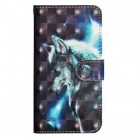 Custodia in pelle Samsung Galaxy A30 Lupo Maestoso