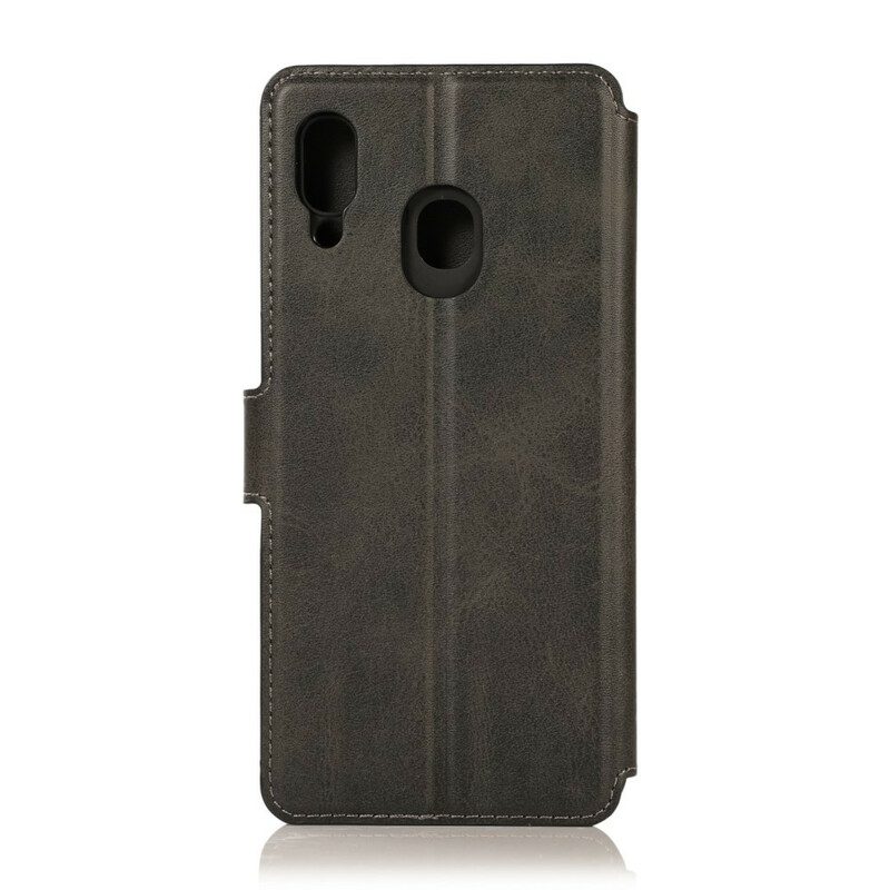 Custodia in pelle Samsung Galaxy A30 Silicone E Finta Pelle