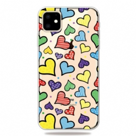 Cover iPhone 11 Cuori Multicolori