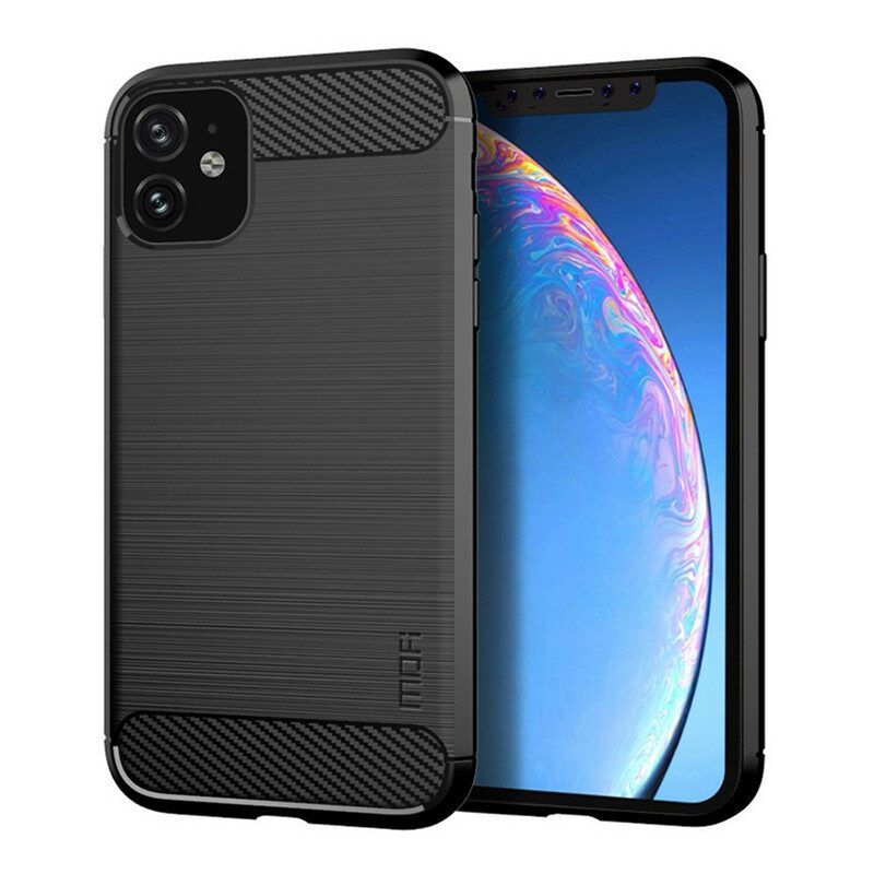 Cover iPhone 11 Fibra Di Carbonio Spazzolata Mofi