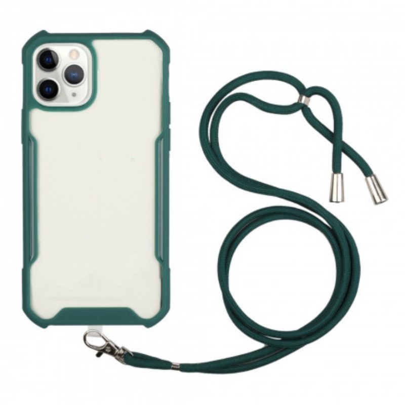 Cover iPhone 11 Ibrido Con Cordino Colorato
