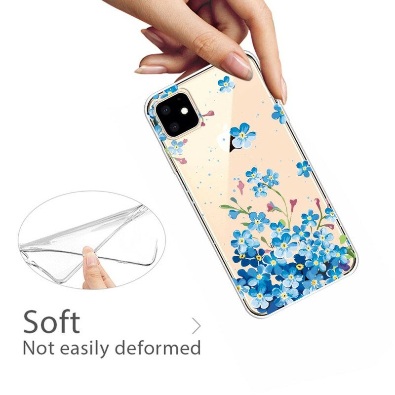 Cover iPhone 11 Mazzo Di Fiori Blu