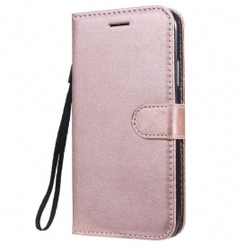 Custodia in pelle iPhone 11 Cinturino Effetto Pelle