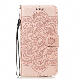 Custodia in pelle iPhone 11 Mandala Con Cinturino Completo