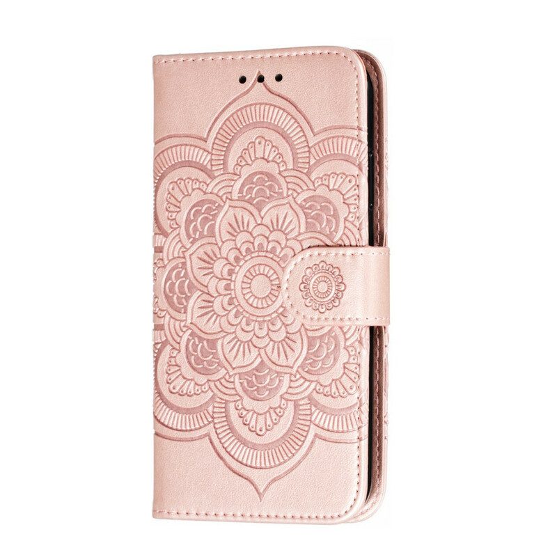 Custodia in pelle iPhone 11 Mandala Con Cinturino Completo