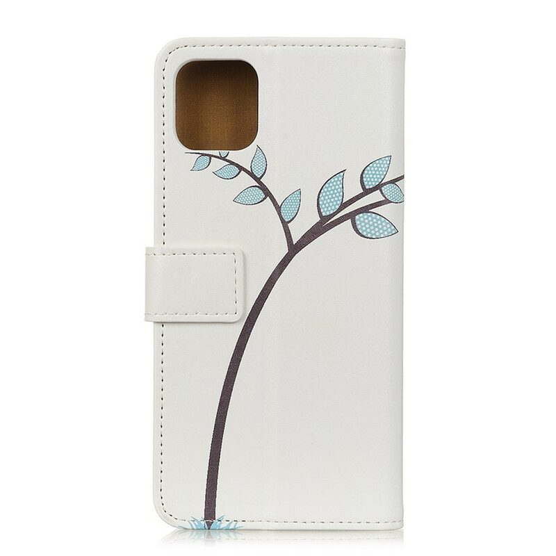 Custodia in pelle iPhone 11 Paio Di Gufi Sull'albero