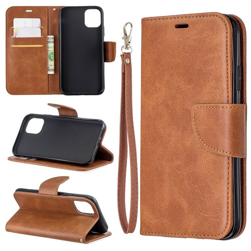 Custodia in pelle iPhone 11 Stile In Pelle Con Cinturino
